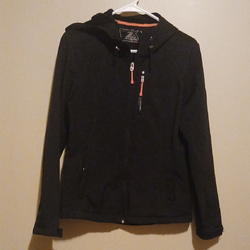 ZeroXposur Black Ski Jacket with Orange Accents